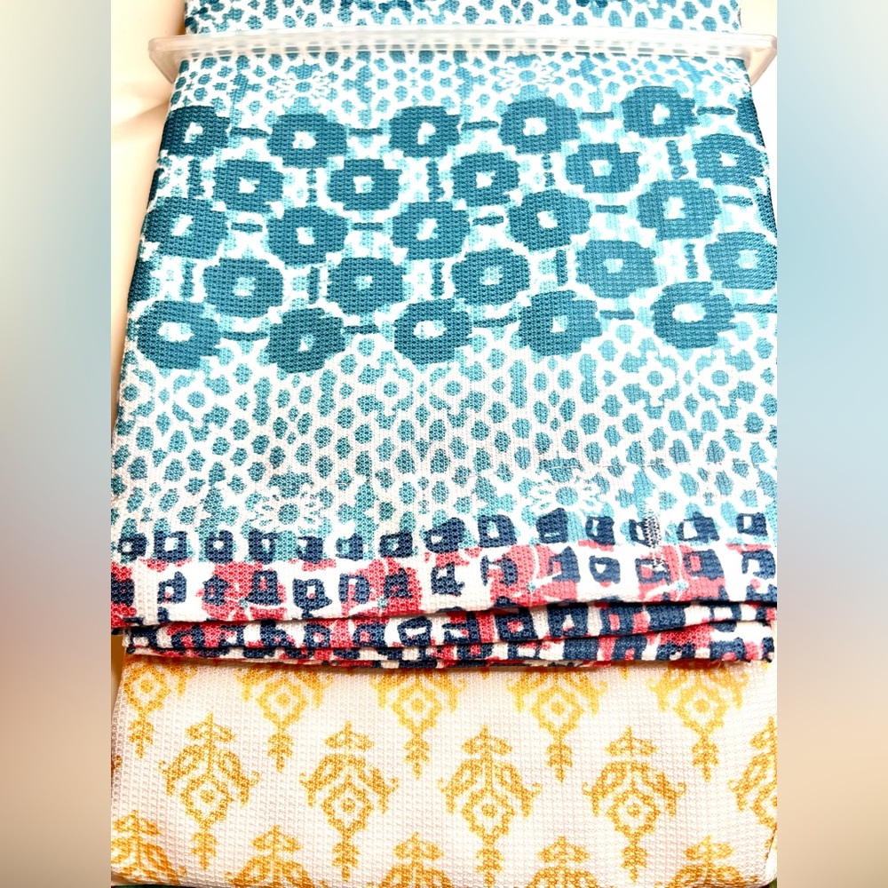 Global Microprint Fabric Shower Curtain Rows of Textile Patterns